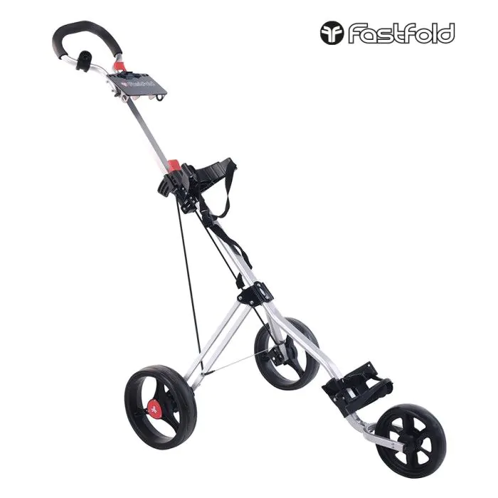 Fastfold Force 3 Wheeled Golf Trolley - Silver 3 Fastfold Force 3 Wheeled Golf Trolley - Silver