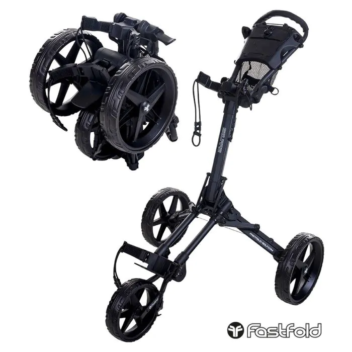 Fastfold Square Golf Trolley - Charcoal/Black 3 Fastfold Square Golf Trolley - Charcoal/Black