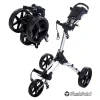Fastfold Square Golf Trolley - Silver/Black -Clubs Sales Shop fastfold square golf trolley silver black