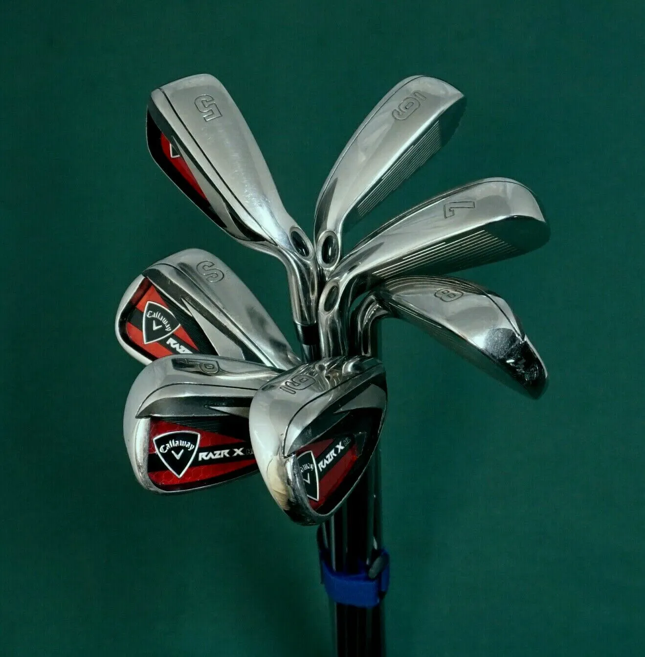 Lincs_golf Set Of 7 X Callaway RAZR X HL Irons 5-SW Uniflex Steel Shafts Callaway Grips 3 Lincs_golf Set Of 7 X Callaway RAZR X HL Irons 5-SW Uniflex Steel Shafts Callaway Grips