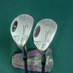 Lincs_golf Ladies Set Of 2 X Lynx Tigress 4 & 5 Hybrids Ladies Graphite Shafts Lynx Grips