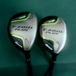 Lincs_golf Set Of 2 X Mizuno T-Zoid Plus 3 & 4 Hybrids Stiff Graphite Shaft Mizuno Grips