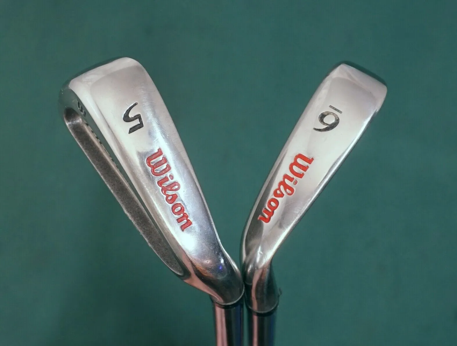 Lincs_golf Set Of 2 X Wilson Fat Shaft 5 + 6 Irons Regular Steel Shafts Lamkin Grips 4 Lincs_golf Set Of 2 X Wilson Fat Shaft 5 + 6 Irons Regular Steel Shafts Lamkin Grips - Image 2