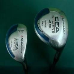 Lincs_golf Ladies Set Of 2 X Adams Idea Wood & Hybrid Ladies Graphite Shafts Winn Grips