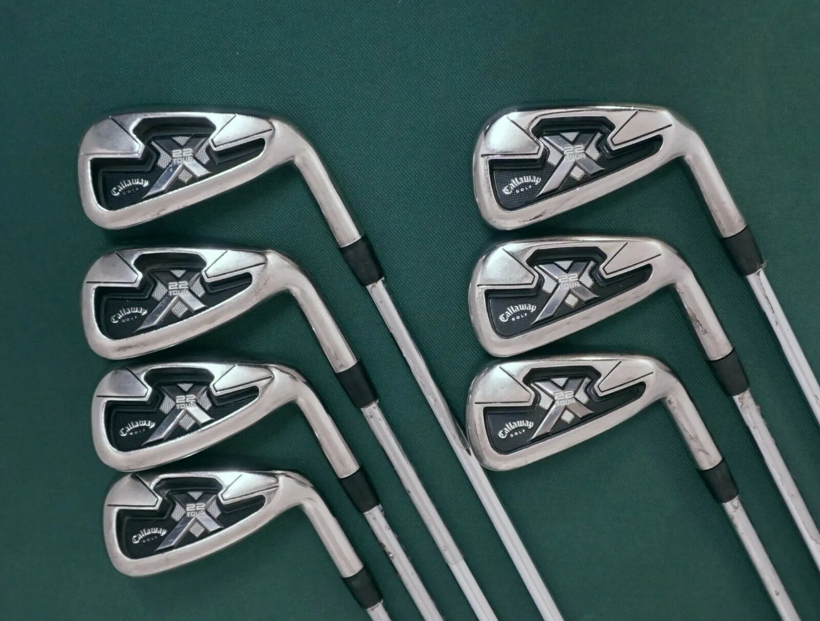 Lincs_golf Set Of 7 X Callaway X22 Tour Irons 4-PW Stiff Steel Shafts Golf Pride Grips 4 Lincs_golf Set Of 7 X Callaway X22 Tour Irons 4-PW Stiff Steel Shafts Golf Pride Grips - Image 2
