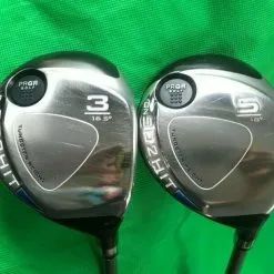 Lincs_golf Ladies Set Of 2 X PRGR GN502 HIT 3 Wood & 5 Wood Ladies M-30 Graphite Shaft