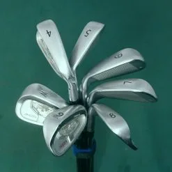 Lincs_golf Set Of 7 X Ping Anser Forged Black Dot Irons 4-PW Stiff Steel Shafts Ping Grips