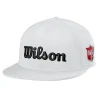 Wilson Golf Wilson Staff Tour Flat Brim Cap - White -Clubs Sales Shop ws flat white